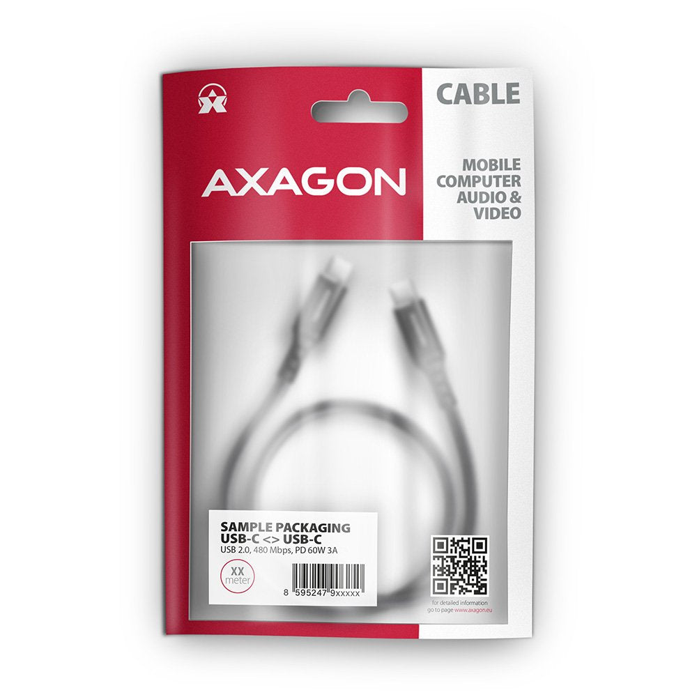 Cable Axagon Bucm-Cm20ab Usb 2 M Usb 2.0 Usb C Negro