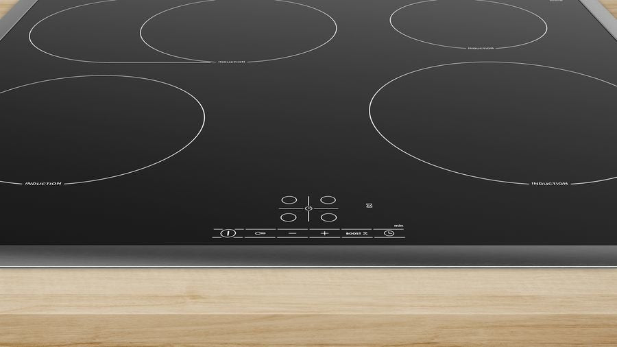 Bosch Serie 4 Pif64rbb5e Hobs Negro Integrado 60 Cm Con Placa De Inducción 4 Zona(S)