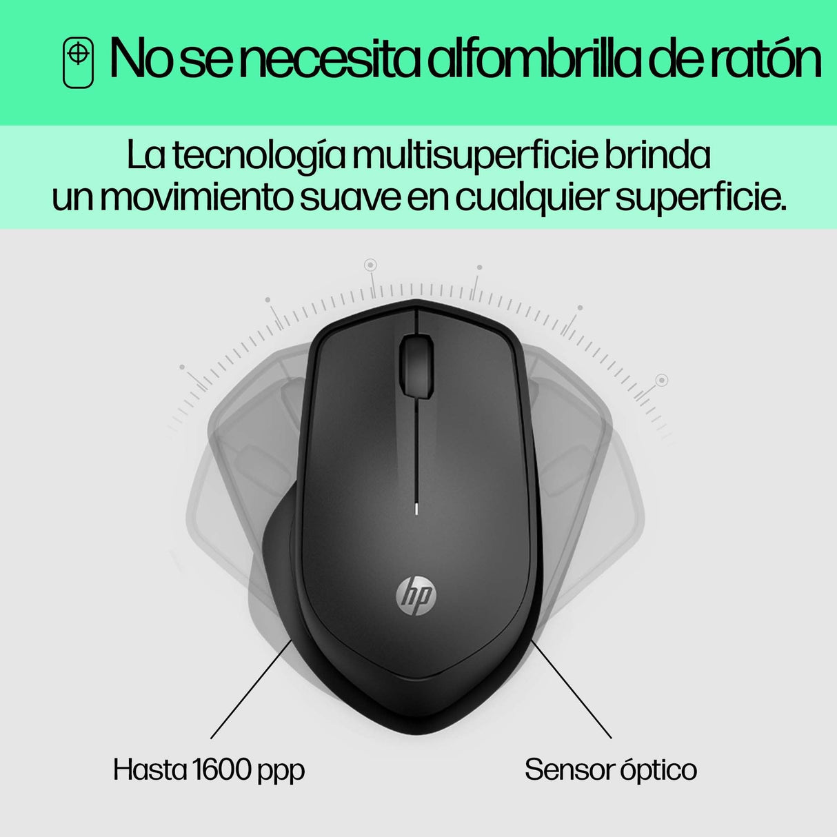 EAN 0195122197476 - HP 280 Silent Wireless Mouse ratón Oficina mano derecha RF inalámbrico Óptico imagen 10