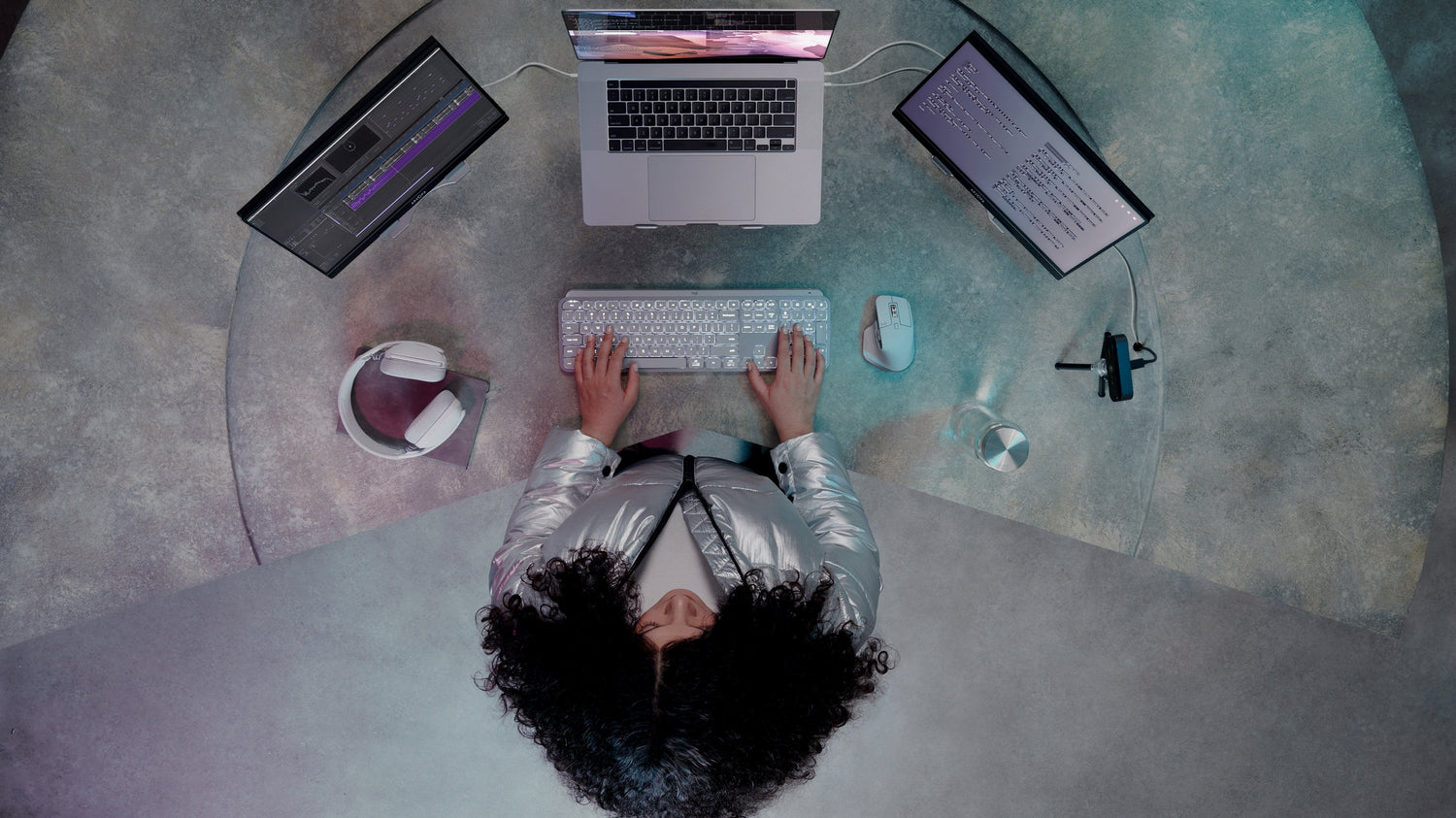 Teclado Alemán Logitech Mx Keys S Rf Wireless + Bluetooth Qwertz Aluminio, Blanco