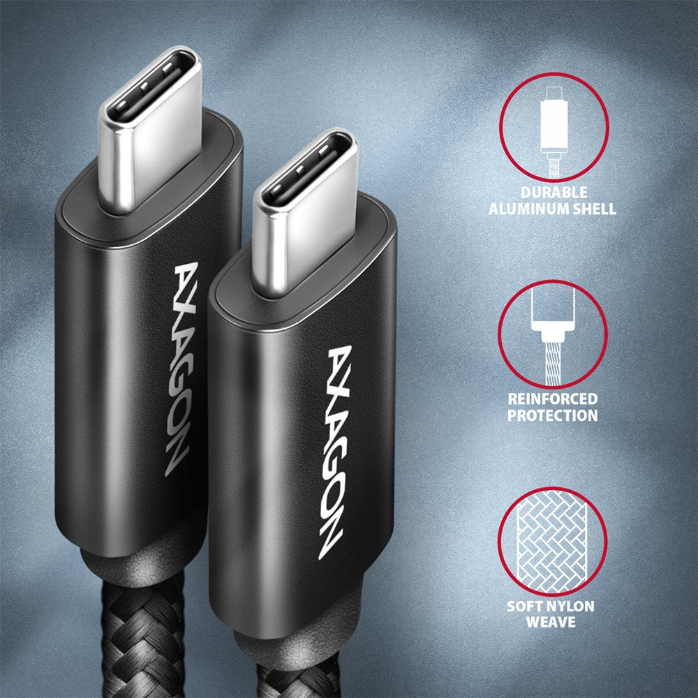 EAN 8595247906908 - Axagon BUCM432-CM10AB cable USB USB4 Gen 3x2 1 m USB C Negro imagen 3