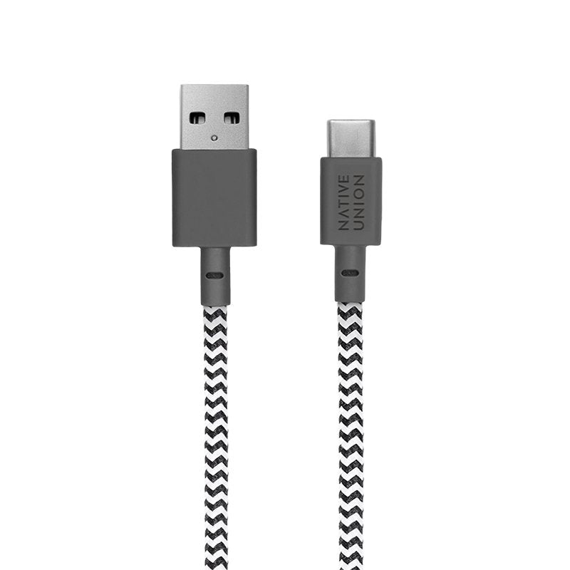 Native Union Belt Cable Xl Cable Usb 3 M Usb A Usb C Negro, Blanco