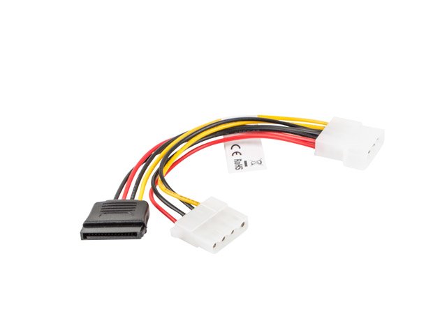 Lanberg Cable Duplicador De Alimentacion Molex Macho A Molex Hembra + Sata Hembra Ca-Hdsa-12cu-0015 15 CentaMetros