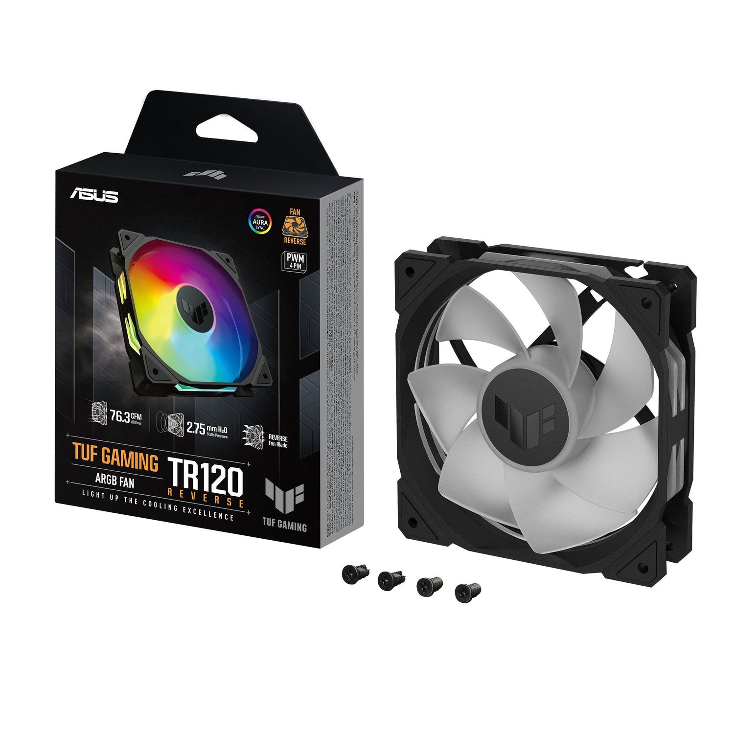 EAN 4711387543399 - ASUS TUF Gaming TR120 ARGB Reverse Fan - Single Pack Carcasa del ordenador Ventilador 12 cm Negro imagen 9