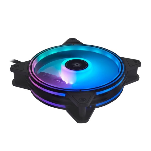 Ventilador Chieftec Rgb Nf-3012-Rgb, 120x120x25 Mm, Con Conector De 3 Pines / 4 Pines