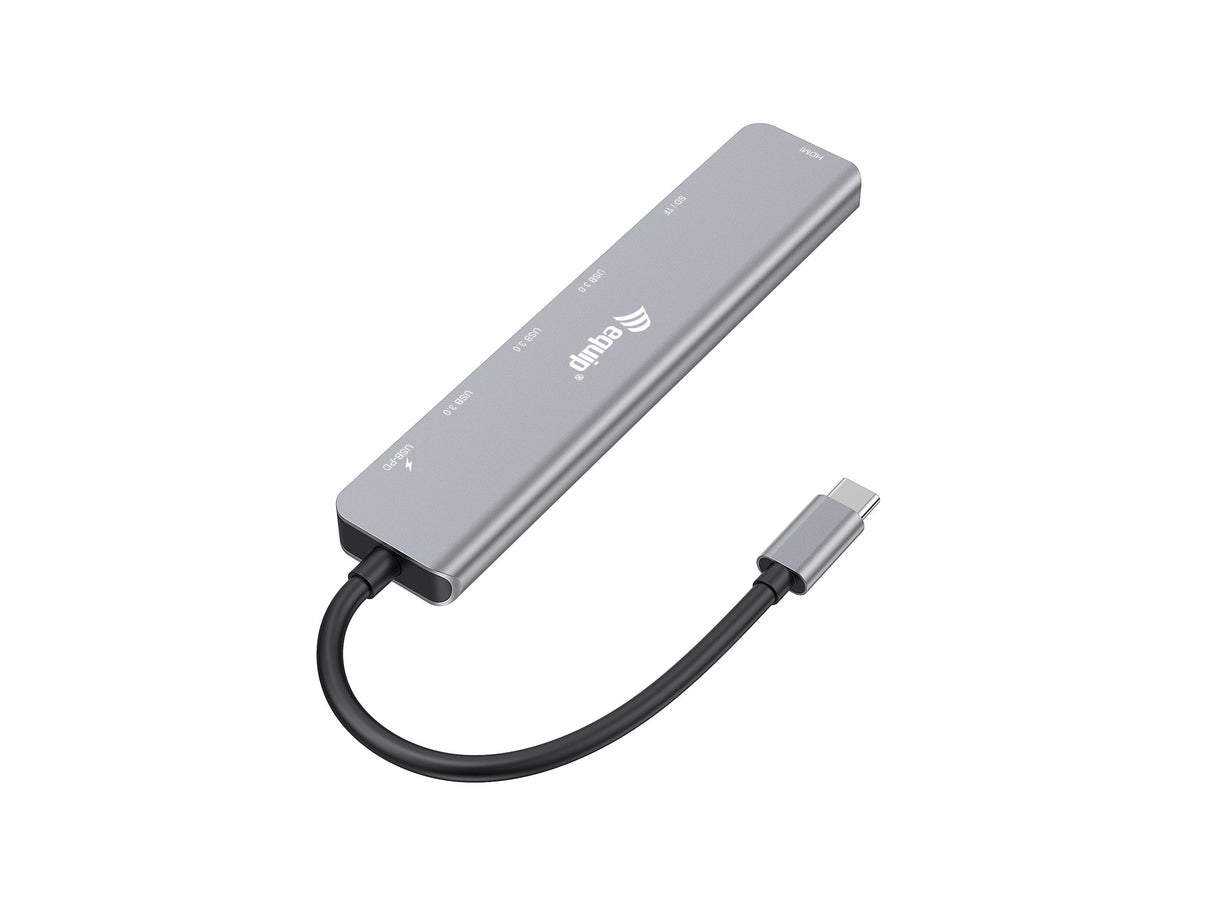 Equip Dock Usb-C->Hdmi, 3x Usb3.0, 100w Pd, Sd Tf Negro