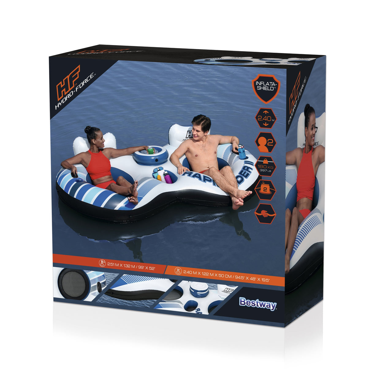 Flotador Para 2 Personas Rapid Rider Bestway 43113