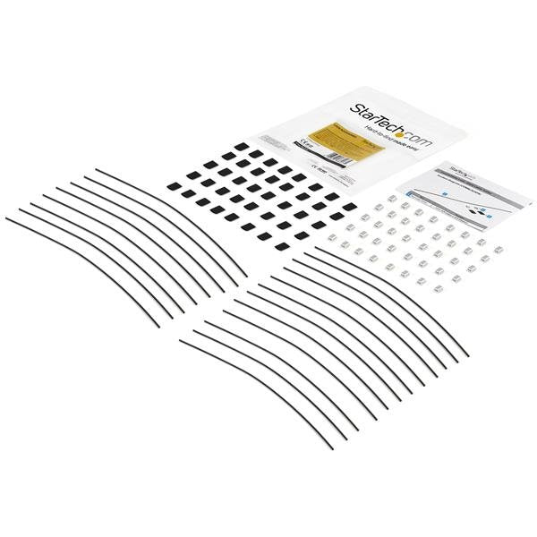 Startech.Com Connlockpk20 Organizador De Cables Piso Cable Con Piezas De Sujeción Negro 20 Pieza(S)