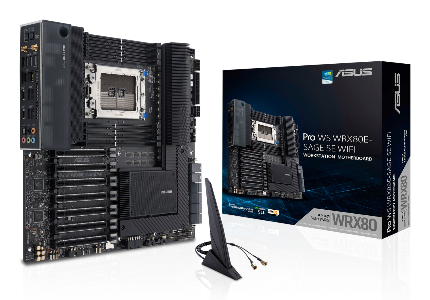 Asus Pro Ws Wrx80e-Sage Se Wifi Ii Amd Wrx80 Zócalo Swrx8 Atx Extendida