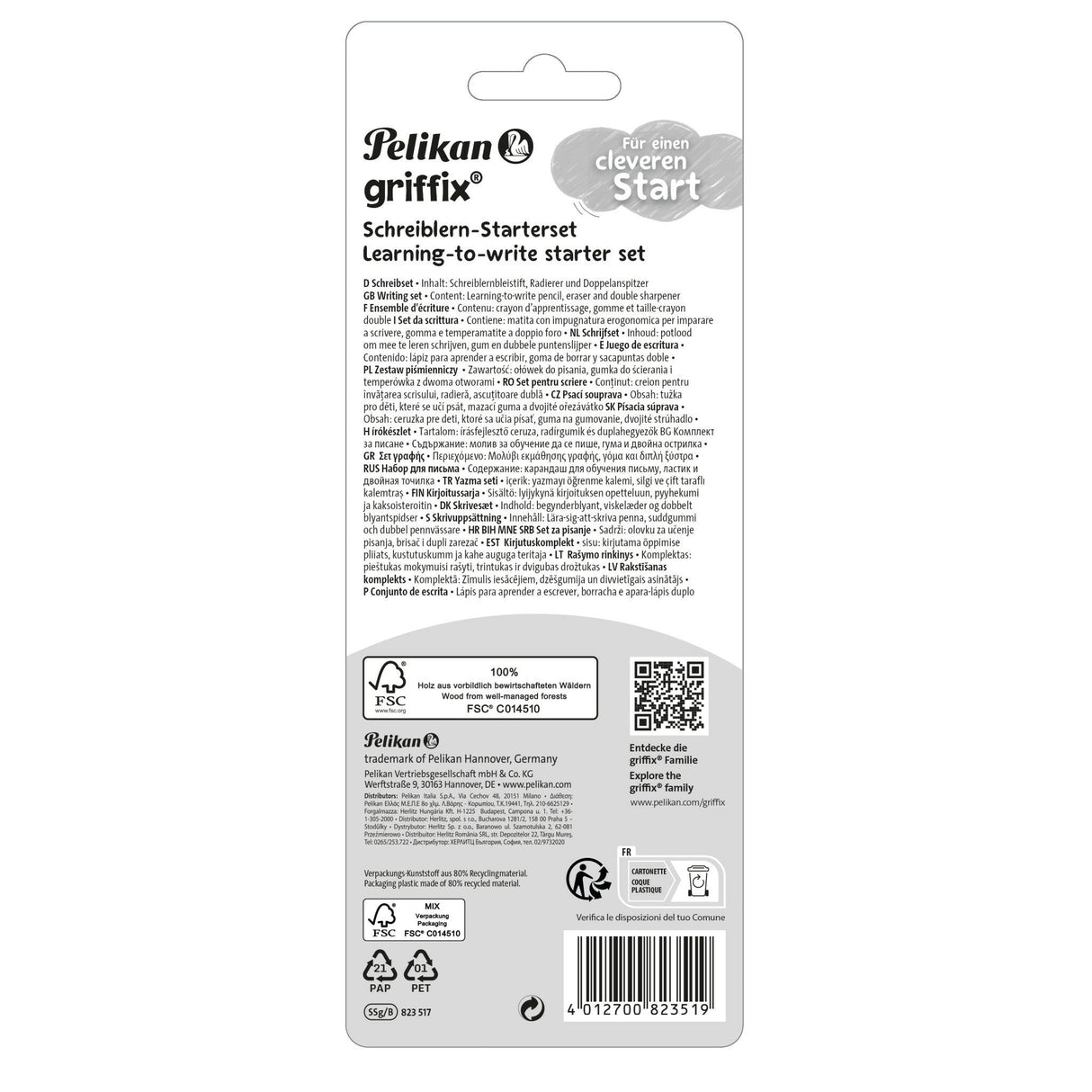 Pelikan Set Griffix Bs,Rad.,Ansp.,Azul 1 M