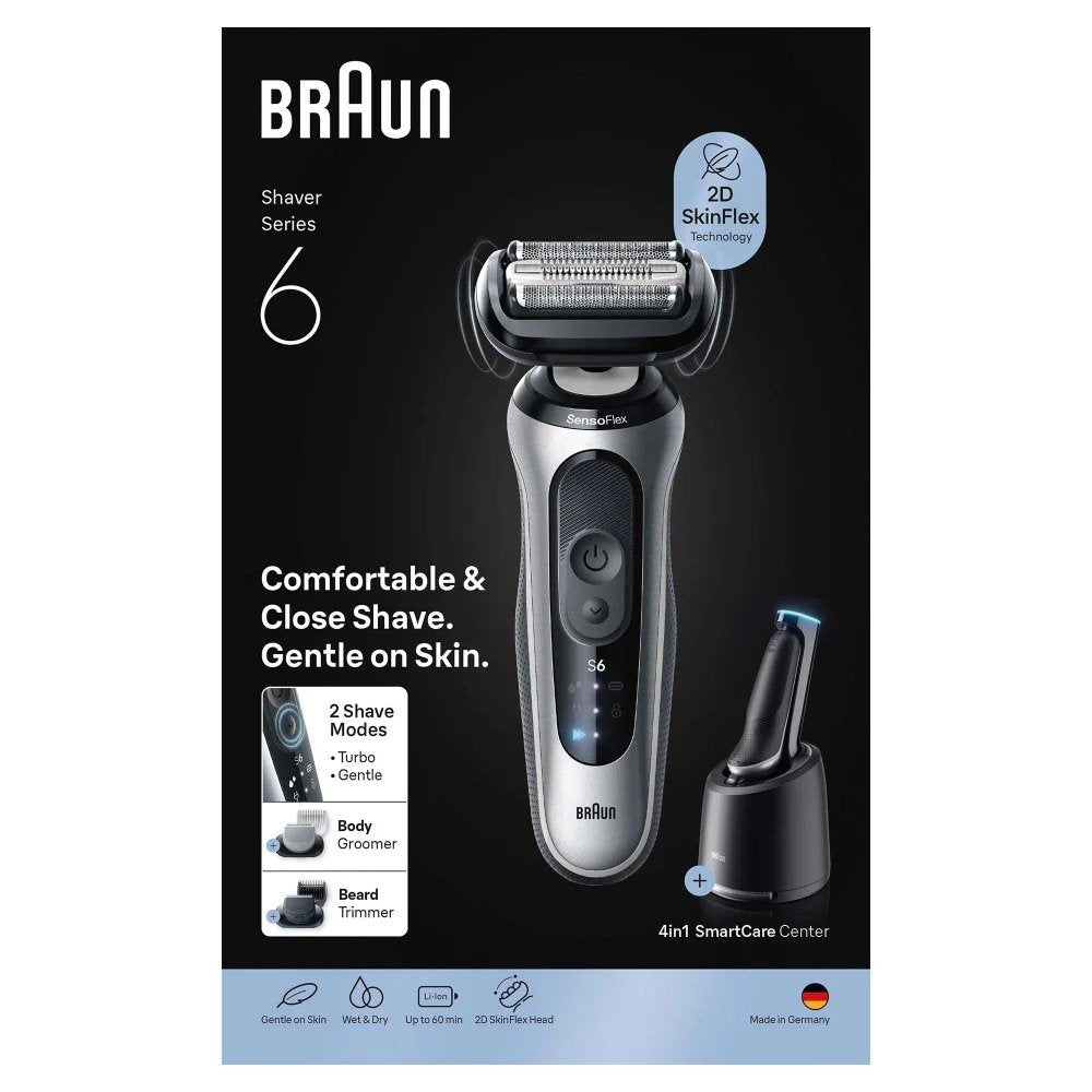 Máquina Braun Series 6 62-S7650cc De Afeitar De Láminas Recortadora Plata