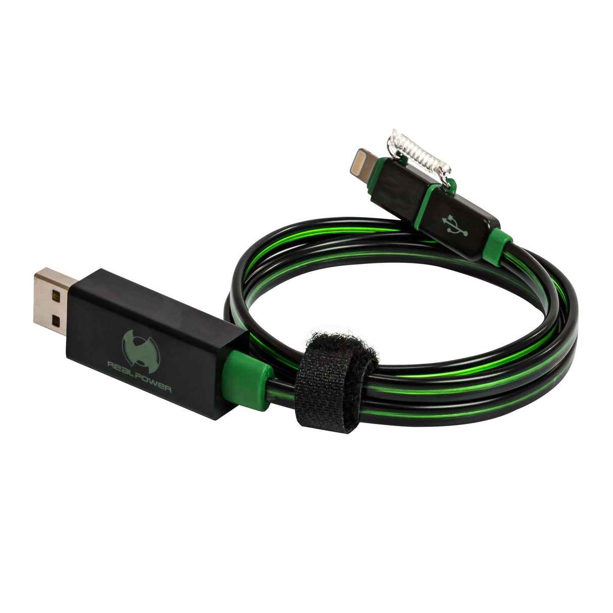 Cable Micro Usb / Lightning Realpower Verde