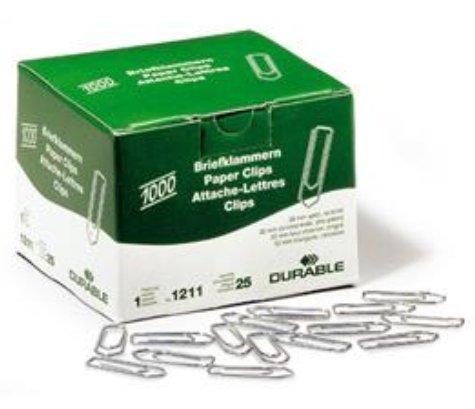 EAN 4005546102078 - Durable 121125 sujetapapel Metal 1000 pieza(s) imagen 1