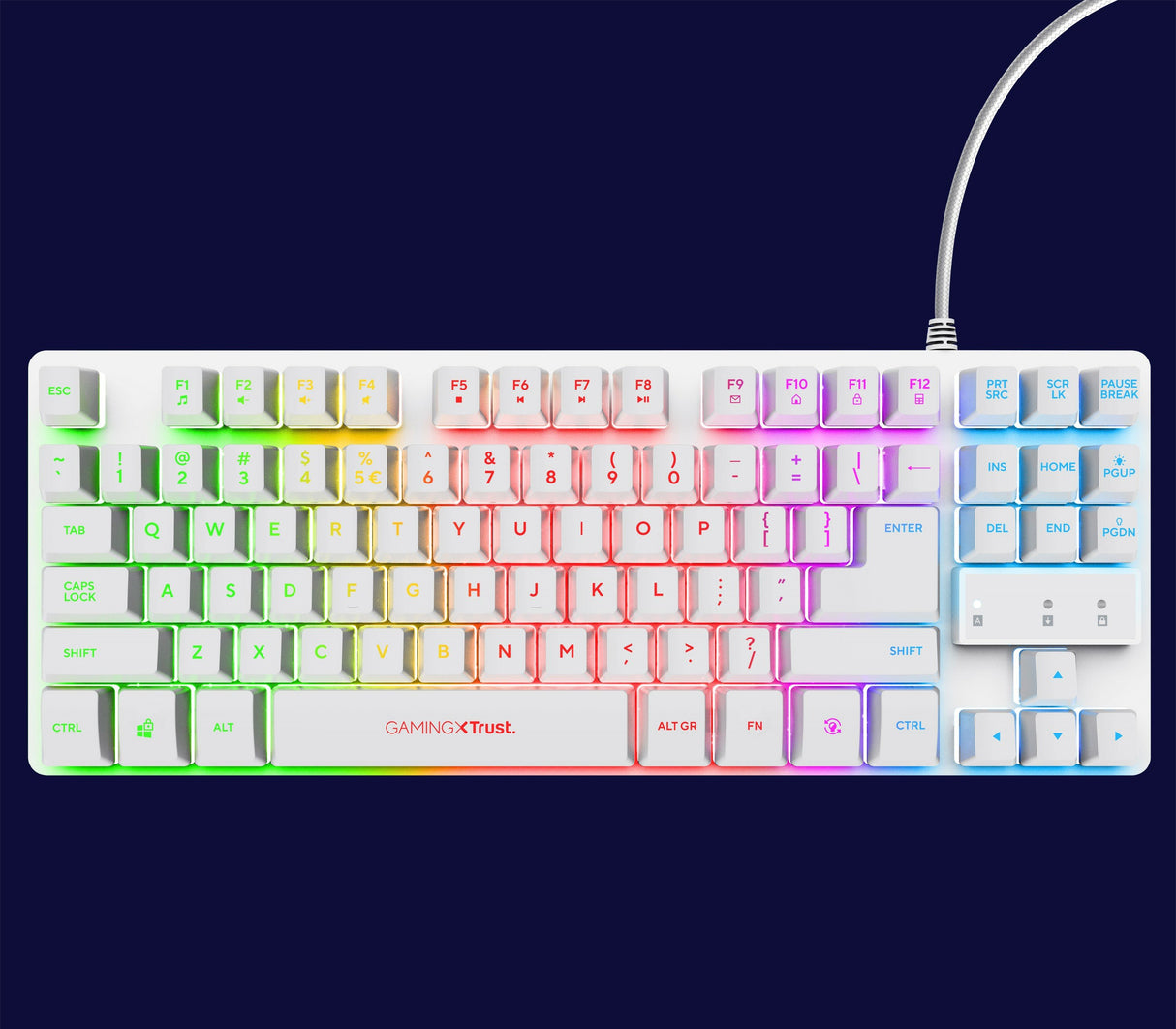 EAN 8713439247398 - Trust GXT 833W Thado teclado Juego USB QWERTY Español Blanco imagen 7