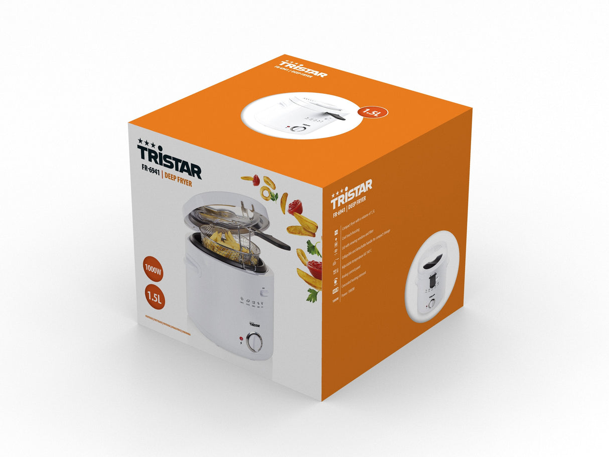 Freidora Tristar Fr-6941 Blanca, 1000 W, 1,5 L