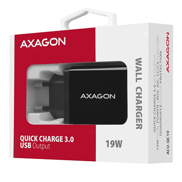 Axagon Wall Charger 1x Qc3/Afc/Fcp/Smart. 19w