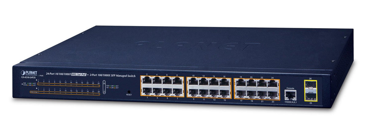 EAN 4711605280181 - PLANET GS-4210-24P2S switch Gestionado L2/L4 Gigabit Ethernet (10/100/1000) Energía sobre Ethernet (PoE) imagen 1