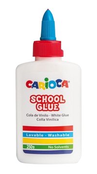 Carioca Cola Blanca 250gr - Tapa Con Dispensador - Apta Para Papel Y Carton - Secado Transparente - Sin Disolventes -