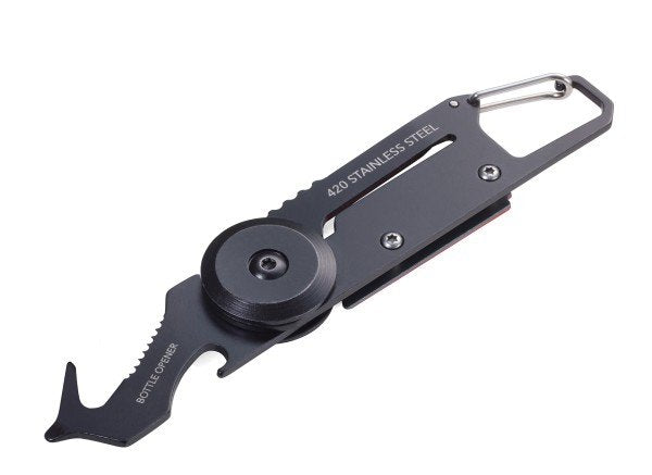 Troika Ktl26-Rd Llavero Mosquetón Negro, Rojo