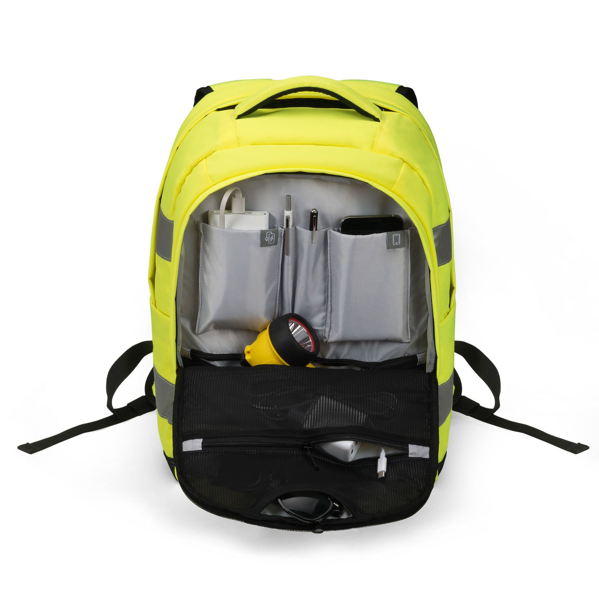 EAN 7640239422254 - DICOTA Hi-Vis V2 mochila Mochila de senderismo Amarillo Tereftalato de polietileno (PET), Termoplástico d imagen 5