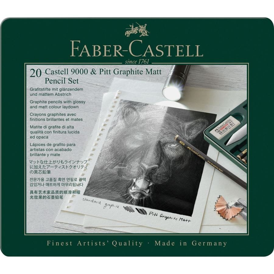 EAN 4005401152248 - Faber-Castell Pitt Graphite Matt & Castell 9000 Set Multi 20 pieza(s) imagen 1