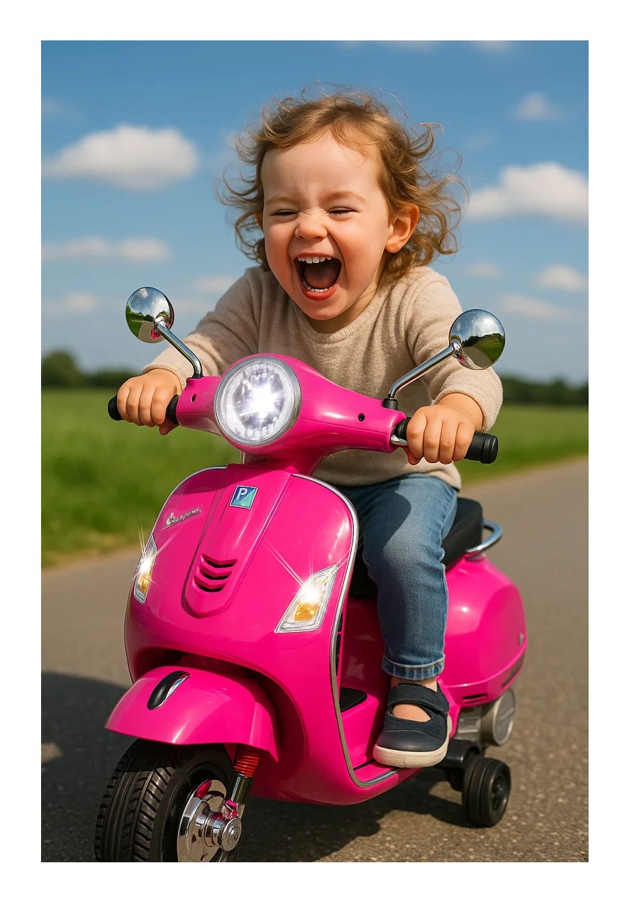 Jamara Ride-On Vespa Gts 125 Rosa Li-Power 12.6