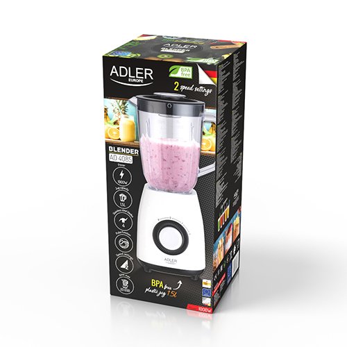 EAN 5903887809863 - Adler AD 4085 licuadora 1,5 L Batidora de vaso 1000 W Negro, Blanco imagen 8