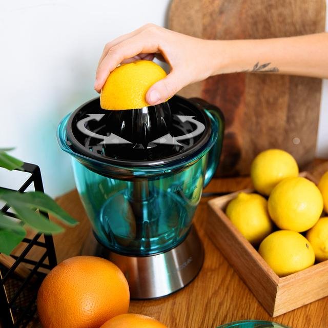 EAN 8435484033510 - Cecotec 03351 exprimidor Exprimidor lenta 40 W Negro, Azul, Acero inoxidable imagen 6