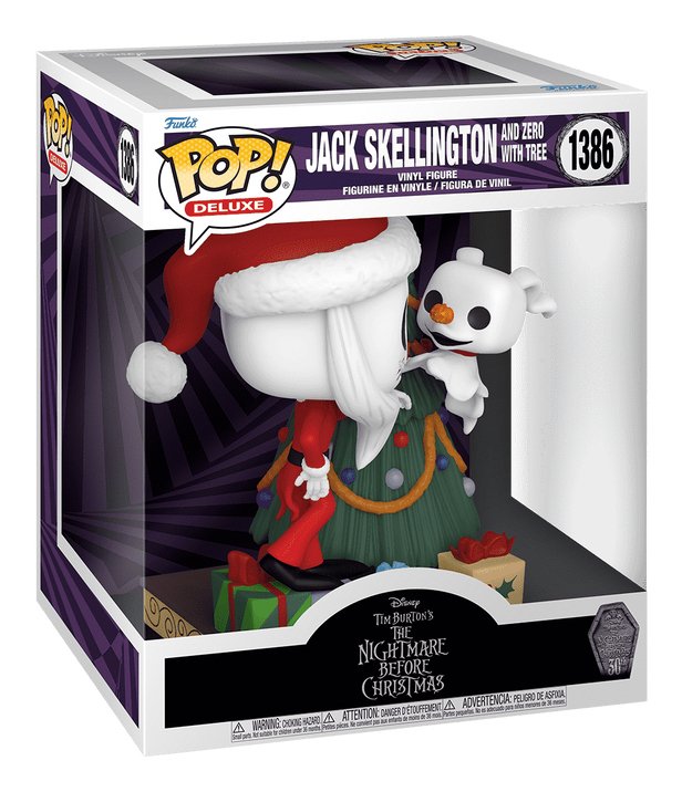 Funko Pop Deluxe The Nightmare Before Christmas 30th Jack & Zero Con Arbol De Navidad 72382