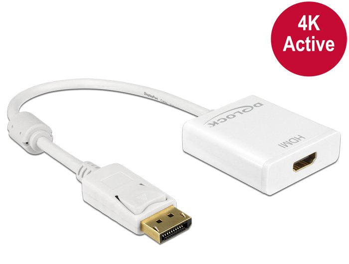 EAN 4043619626083 - DeLOCK 62608 adaptador de cable de vídeo 0,2 m DisplayPort HDMI tipo A (Estándar) Blanco imagen 2