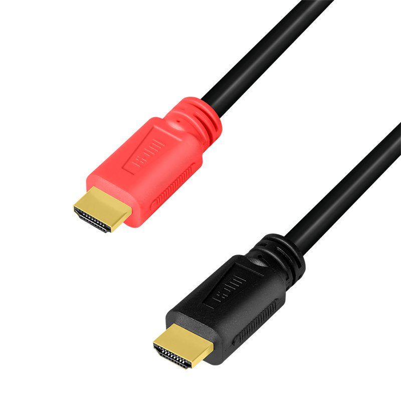Hdmi Cable, A M To A M, 4k 60 Hz, Amplifier, Negro Rojo, 10 M