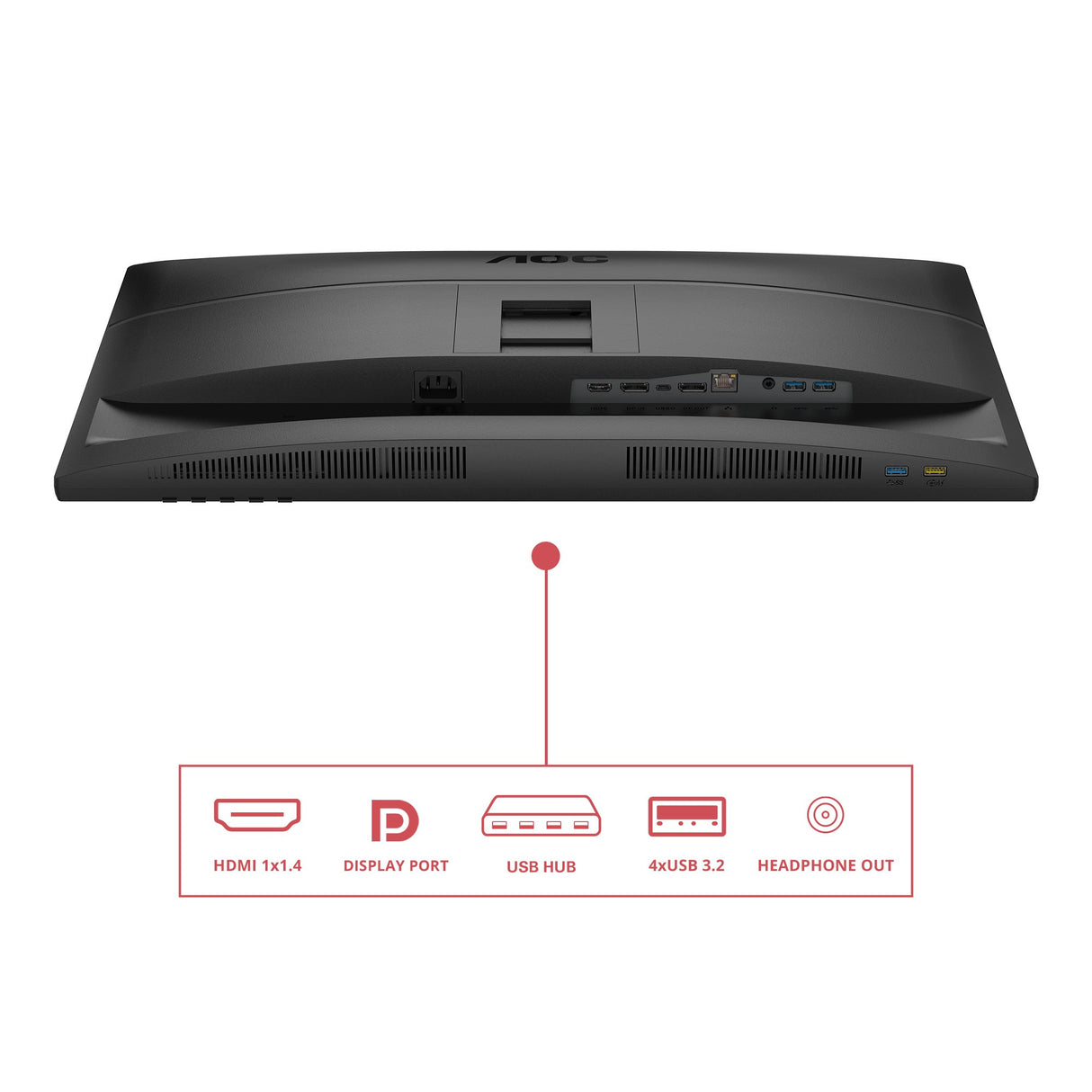EAN 4038986182805 - AOC 27E4CV pantalla para PC 68,6 cm (27") 1920 x 1080 Pixeles Full HD LED Negro imagen 4