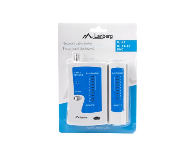 Lanberg Tester Para Cableado Nt-0401,Rj-45/Rj-12/Rj-11,Utp/Ftp/Sftp,9 Led