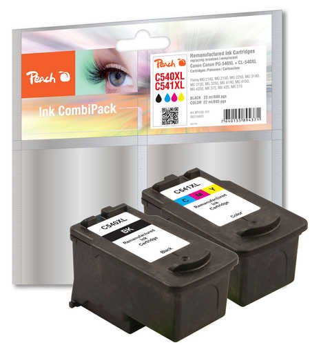 EAN 7640155894371 - Peach 316603 cartucho de tinta 2 pieza(s) Negro, Cian, Magenta, Amarillo imagen 1