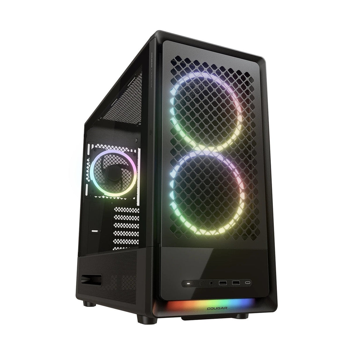 Caja Pc Cougar Midi-Tower Duoface Pro Argb, Negro
