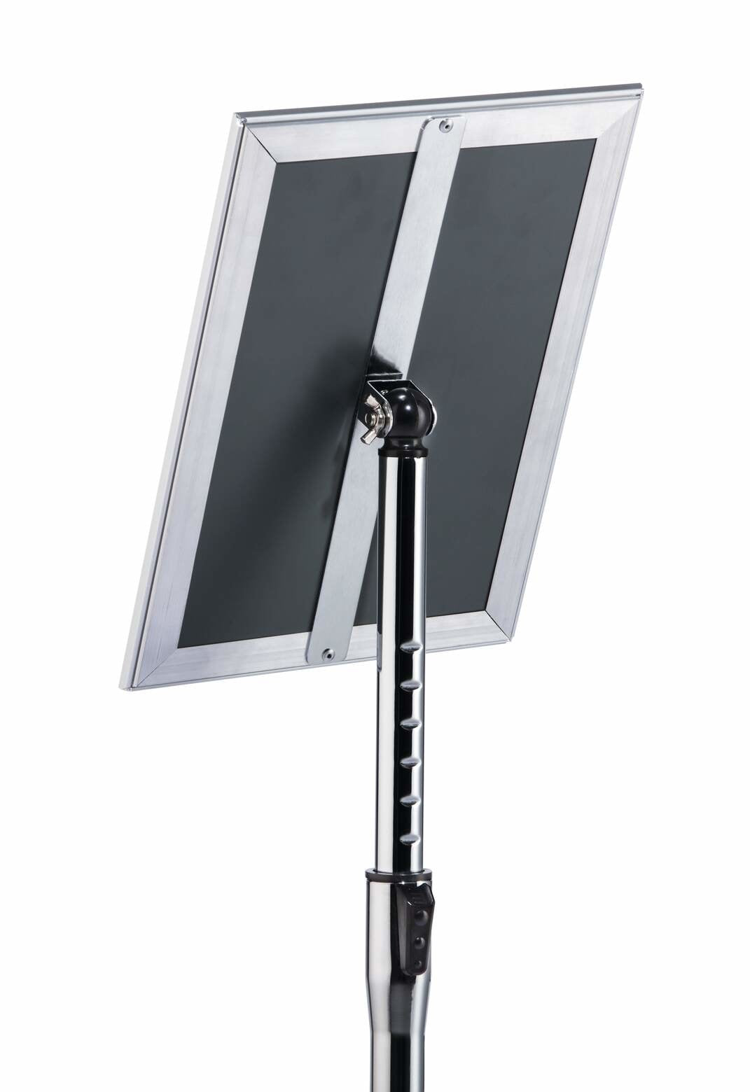 Soporte De Suelo Durable Info Marco De Aluminio A4 Plateado