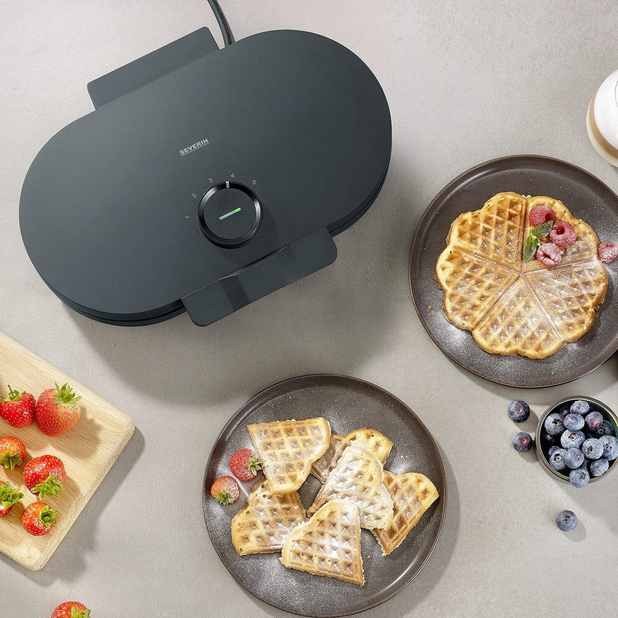 Severin Wa 2118 Duo-Waffeleisen Black Line