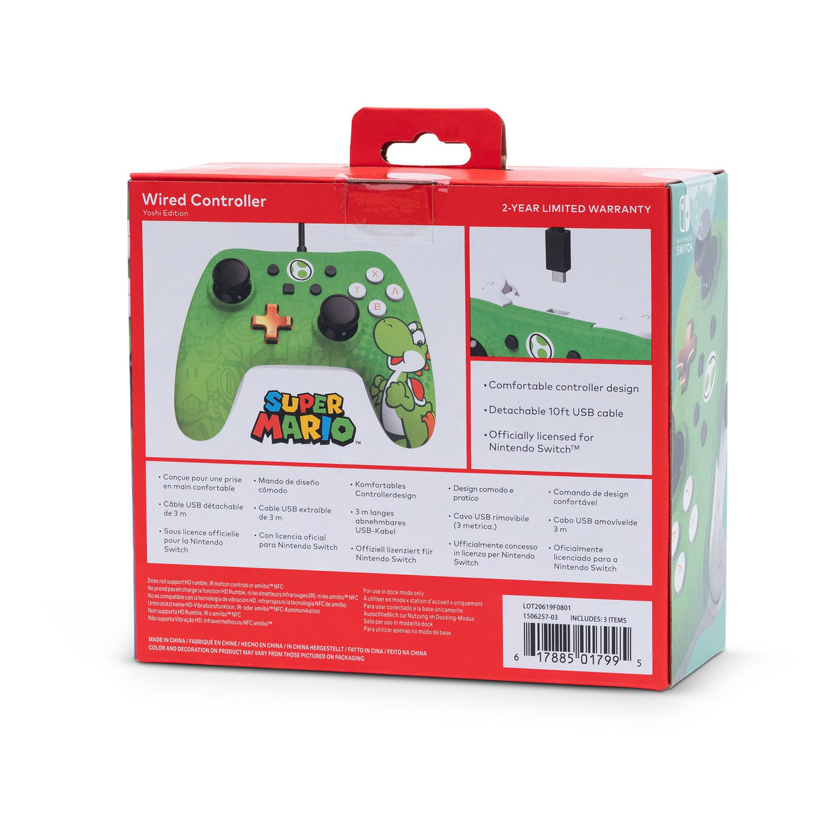 EAN 0617885017995 - PowerA Yoshi Verde, Blanco USB Gamepad Analógico/Digital Nintendo Switch imagen 10