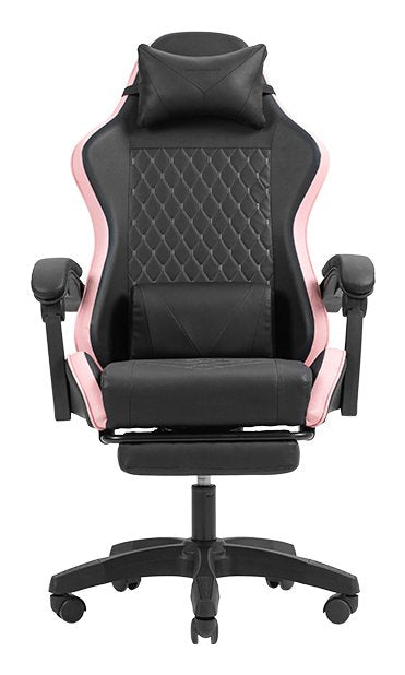 Silla Gamer Mars Gaming Mgcxbpk Negra Y Rosa Reclinable Reposabrazos Ajustable Reposapies Cojines