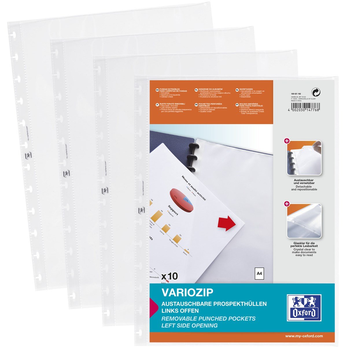 Oxford Prospekthülle Spezialhüllen Manageme! A4 10mk