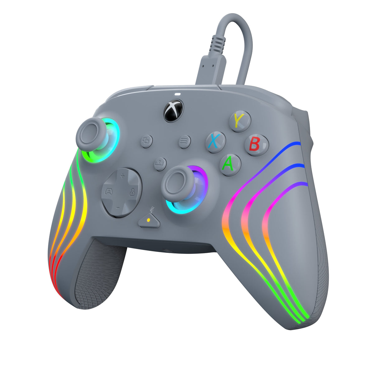 Mando Pdp Afterglow Wave Alámbrico, Gamepad (Gris, Para Xbox Y Pc)