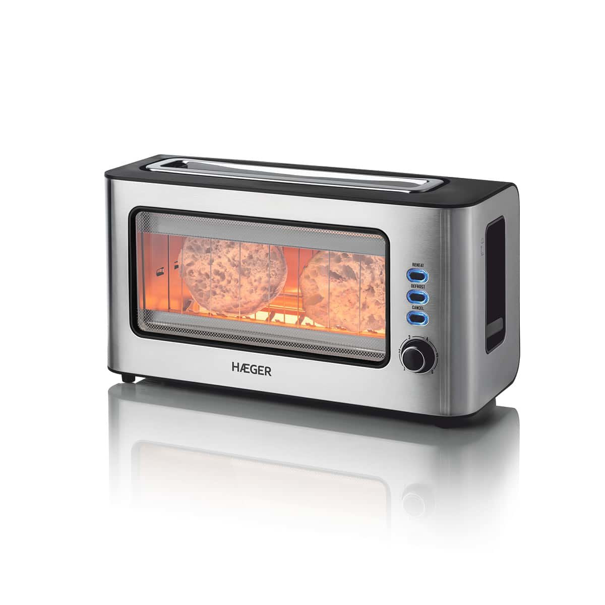 EAN 5608475033339 - Haeger TO-100.014A tostadora 6 2 rebanada(s) 1000 W Negro, Acero inoxidable imagen 1