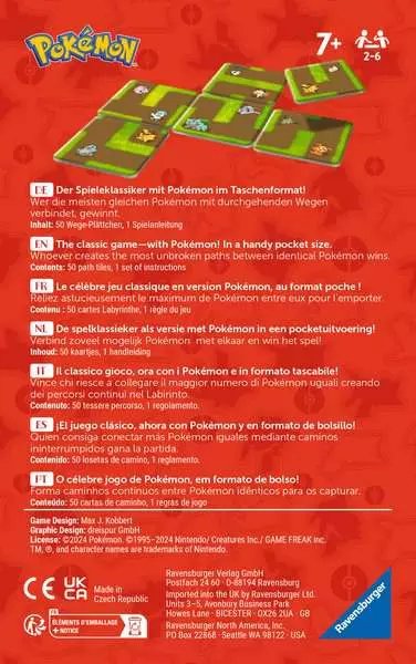 Ravensburger Pokémon Labyrinth Connect, Juego De Mesa 22579