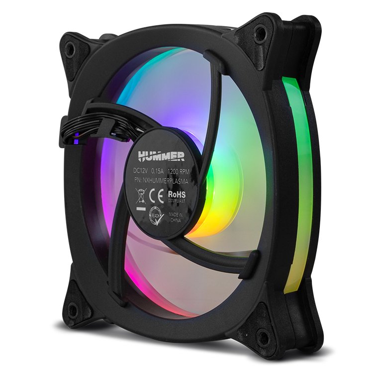 Ventilador Pc Nox Hummer V-Fan Argb Espejo Infinito 120mm