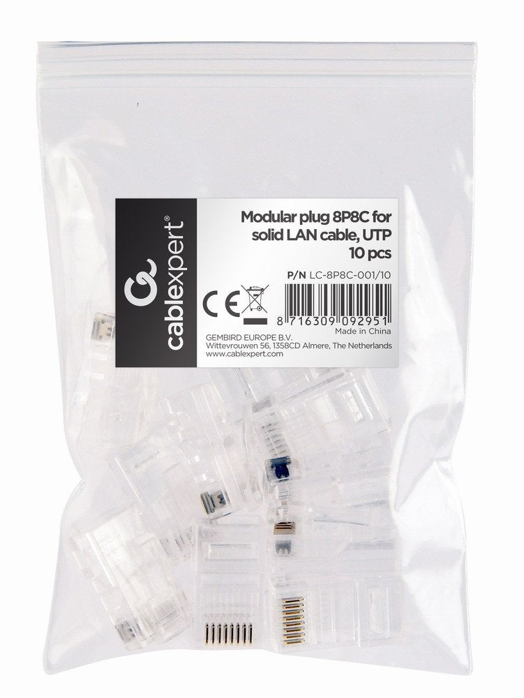 Gembird Conector Modular Utp Plug 8p8c, 10 Pcs