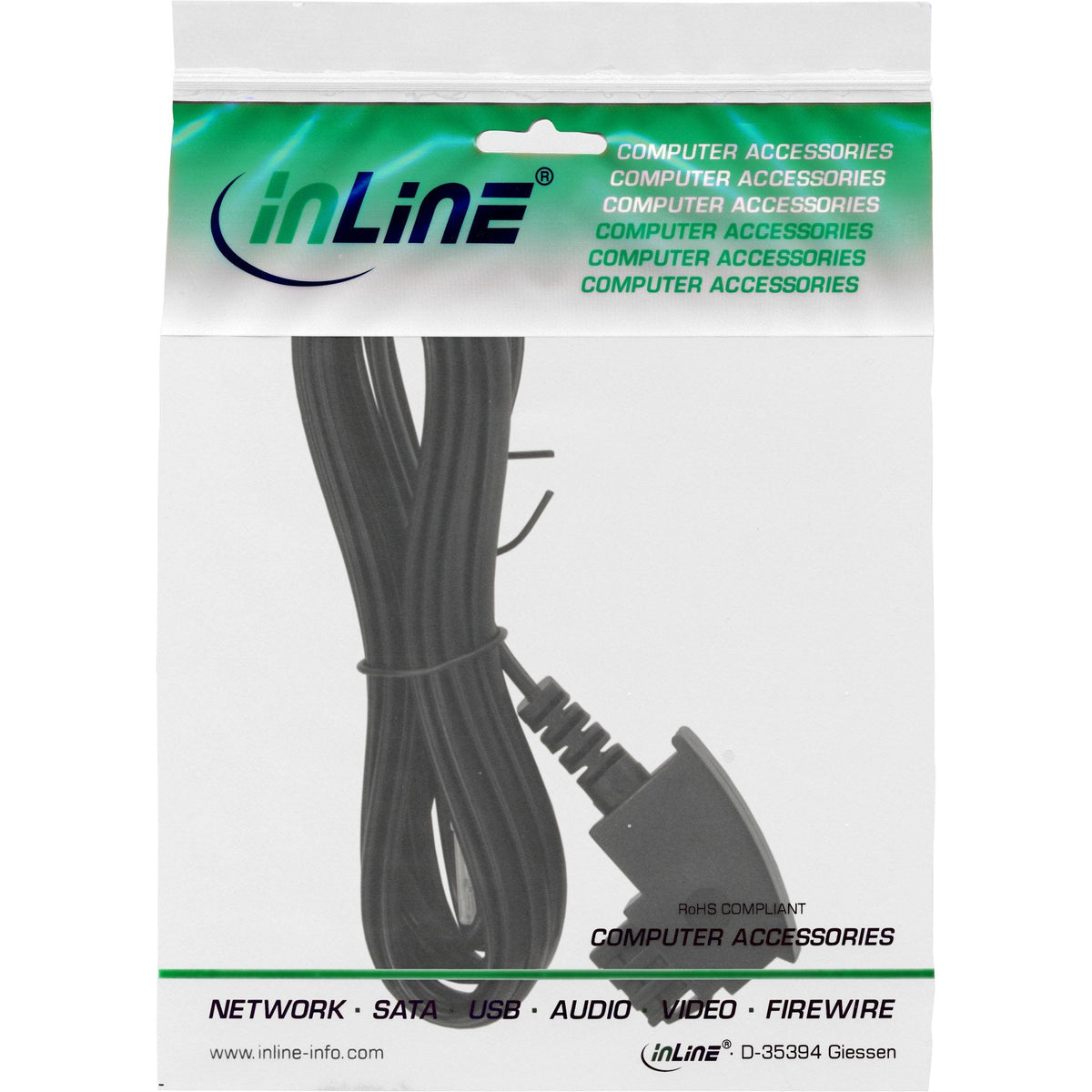 Inline® Tae-F German / Rj45 8p2c Cable 0.5m