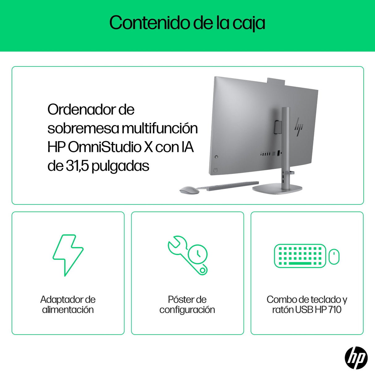 Pc All In One Hp 32-C0022ns Intel Core Ultra 5-125u 16gb 1tb Ssd 32' Win11