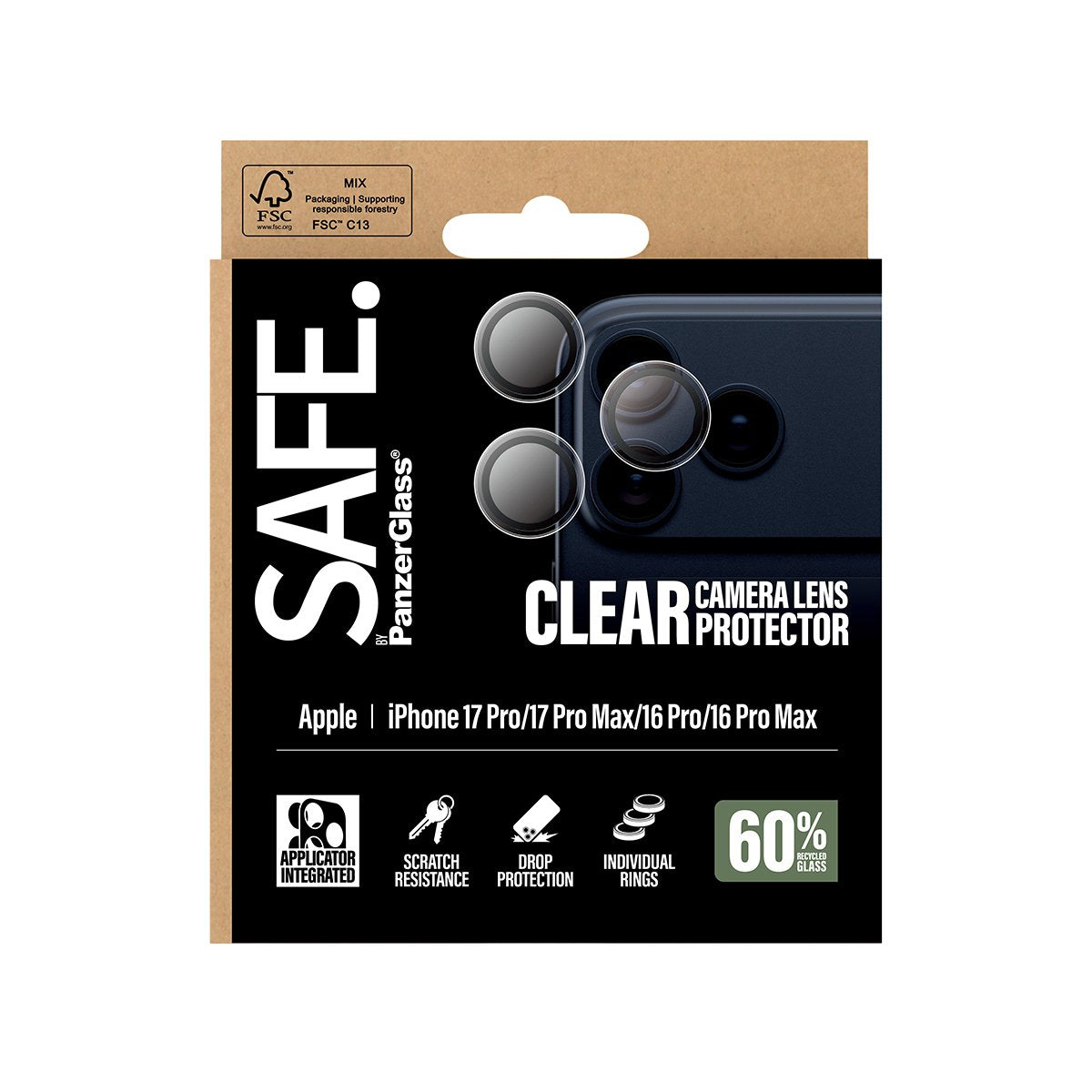 EAN 5715685025860 - PanzerGlass SAFE. by ® Camera Lens Protector Transparent iPhone 17 Pro | iPhone 17 Pro Max | iPhone 16 Pr imagen 3