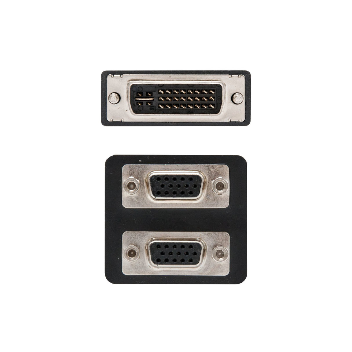 EAN 8433281004962 - Nanocable 10.15.1950 adaptador de cable de vídeo 0,2 m DVI 2 x VGA (D-Sub) Negro imagen 2