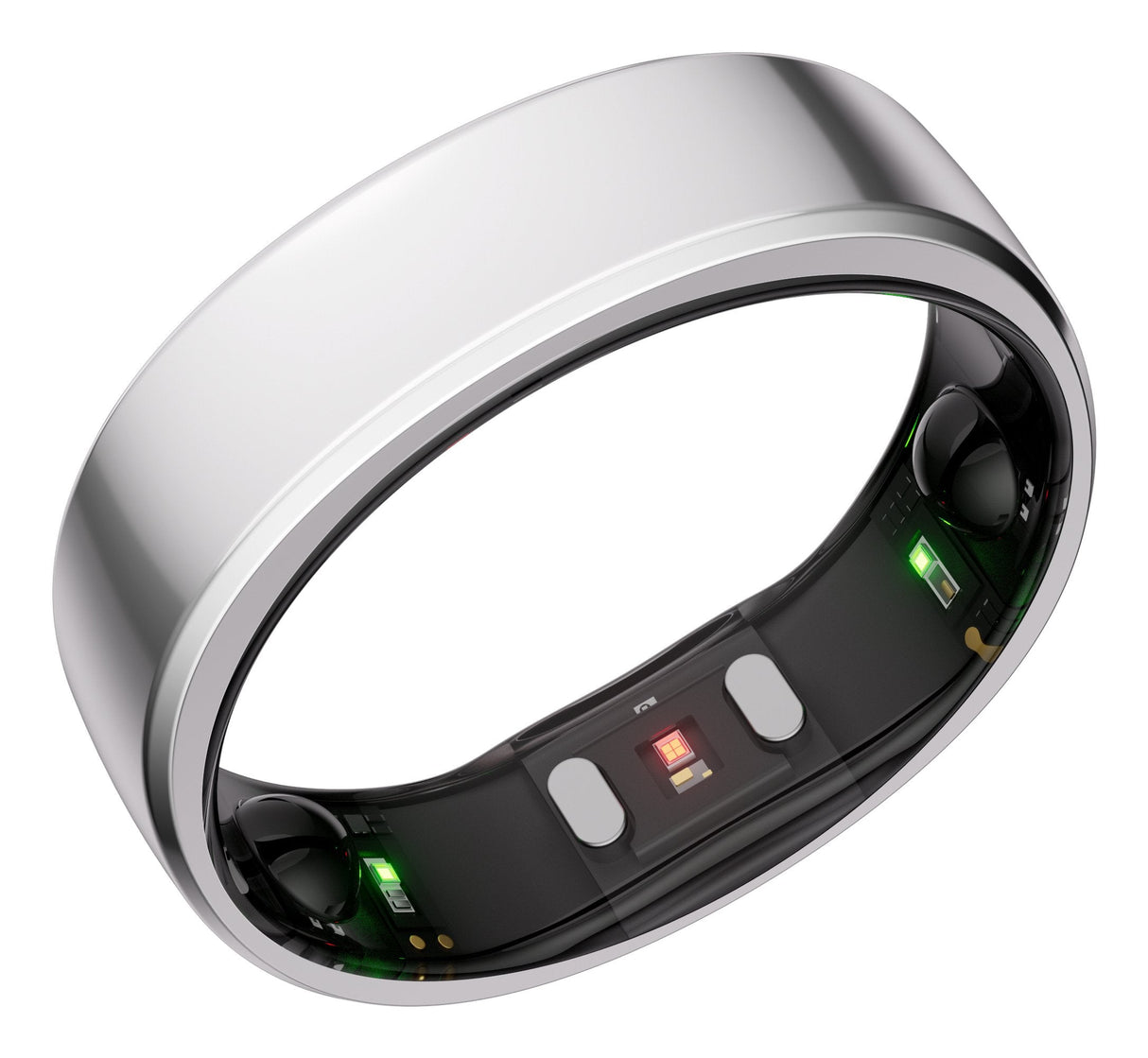 Anillo Inteligente Ringconn Gen2 Para Mujeres Y Hombres - Portátil Para El Seguimiento Del Sueño Y La Actividad Física - Frecuencia Cardíaca - Color Plata, Talla 12